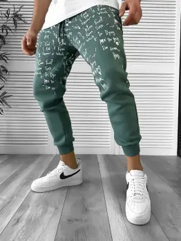 Pantaloni de trening verzi conici 172 imagine