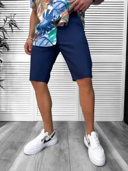 Pantaloni scurti casual  bleumarin 13058 imagine