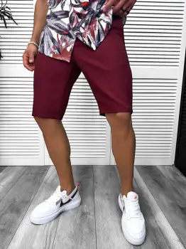 Pantaloni scurti casual  grena 13057 imagine