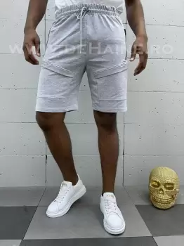 Pantaloni scurti de trening gri deschis B3938 X17-1 imagine