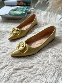 Pantofi dama galbeni 603 imagine