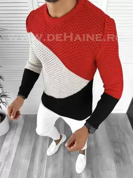 Pulover barbati gros slim fit negru T3602 104-3.4/U3-3 imagine