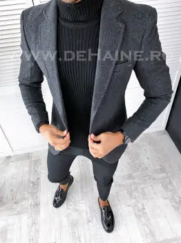 Sacou barbati gri slim fit B2516 P20-2.2 imagine