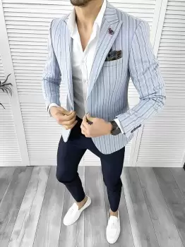 Sacou barbati slim fit 10271 imagine