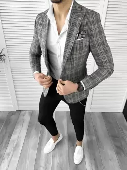 Sacou barbati slim fit 11810 imagine