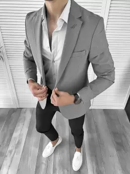 Sacou barbati slim fit 12006 imagine