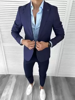 Sacou barbati slim fit 12014 imagine