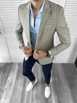 Sacou barbati slim fit 12016 imagine