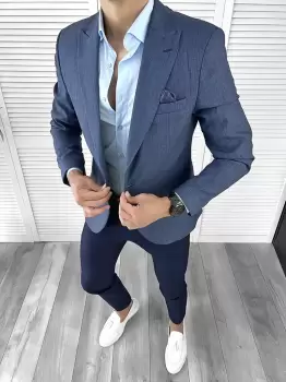 Sacou barbati slim fit 12020 imagine