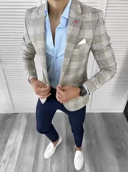 Sacou barbati slim fit 12030 imagine