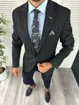 Sacou barbati slim fit 12836 N7-3 imagine