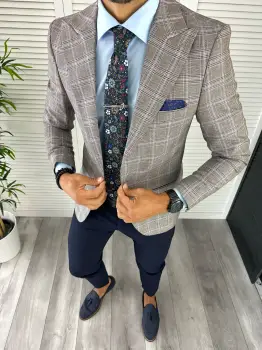 Sacou barbati slim fit 12839 D4-5.1 imagine