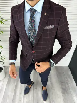 Sacou barbati slim fit 12845 38-5 E~ imagine