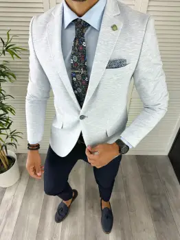 Sacou barbati slim fit 12848 51-3 E~ imagine