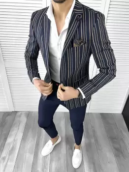 Sacou barbati slim fit 2220 imagine