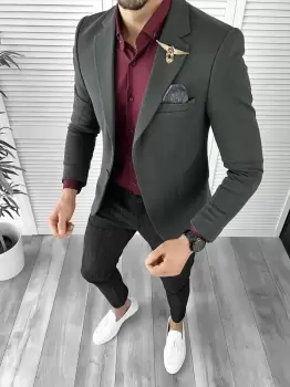 Sacou barbati slim fit 3145 imagine