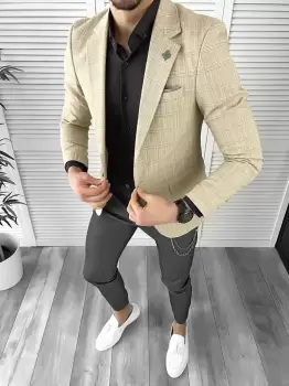 Sacou barbati slim fit 3148 imagine