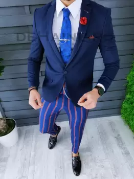 Sacou barbati slim fit A8814 84-5 E imagine