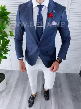 Sacou barbati slim fit B4251 78-5 E imagine
