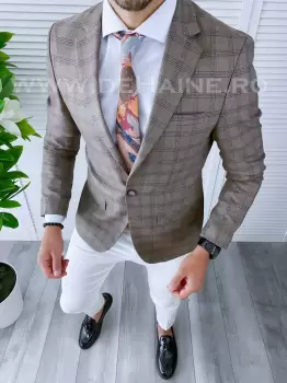 Sacou barbati slim fit B4260 78-3 E imagine