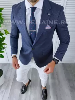 Sacou barbati slim fit B4262 82-1 E imagine