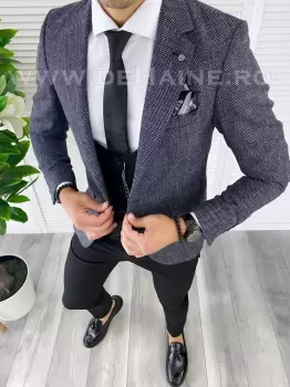 Sacou barbati slim fit B5013 84-4 E imagine