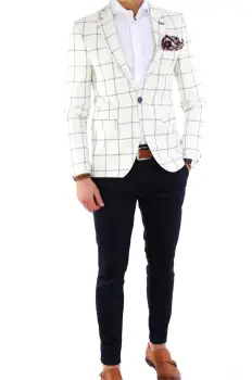 Sacou barbati slim fit ZR 7922 P18-3.2 imagine