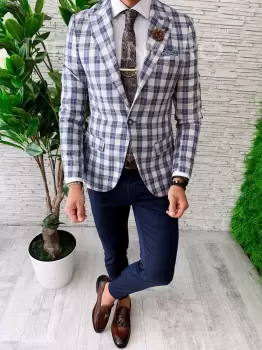 Sacou barbati slim fit ZR A5659 82-4 E imagine