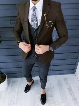 Sacou barbati slim fit ZR A8794 67-1 E imagine