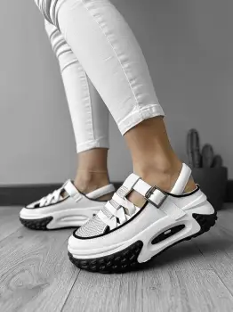 Sandale dama albe CL2409 imagine