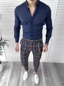 Tinuta barbati smart casual Pantaloni + Camasa 10078 imagine