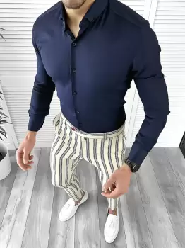 Tinuta barbati smart casual Pantaloni + Camasa 10498 imagine