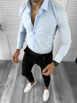 Tinuta barbati smart casual Pantaloni + Camasa 12136 imagine