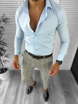 Tinuta barbati smart casual Pantaloni + Camasa 12617 E imagine