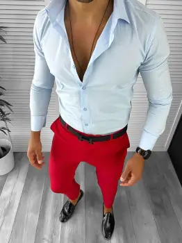 Tinuta barbati smart casual Pantaloni + Camasa 12629 E imagine