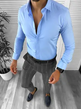 Tinuta barbati smart casual Pantaloni + Camasa 12664 imagine