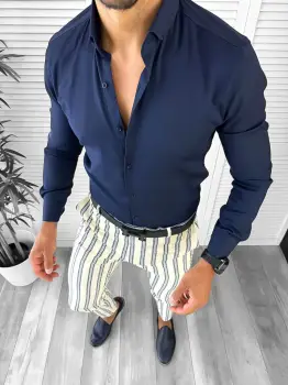 Tinuta barbati smart casual Pantaloni + Camasa 12665 E imagine