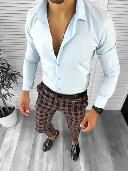 Tinuta barbati smart casual Pantaloni + Camasa 12707 imagine