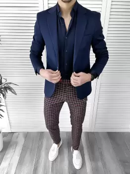 Tinuta barbati smart casual Pantaloni + Camasa + Sacou 10067 imagine