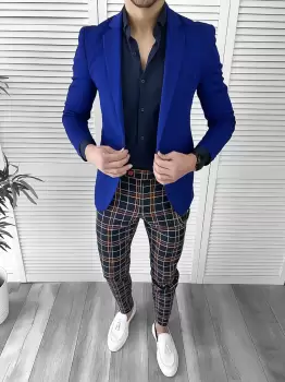 Tinuta barbati smart casual Pantaloni + Camasa + Sacou 10075 imagine