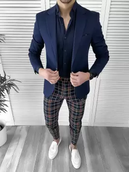 Tinuta barbati smart casual Pantaloni + Camasa + Sacou 10076 imagine