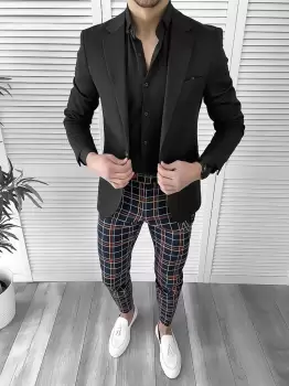 Tinuta barbati smart casual Pantaloni + Camasa + Sacou 10077 imagine