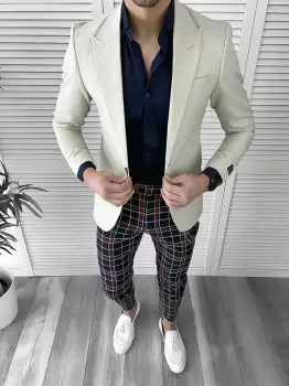 Tinuta barbati smart casual Pantaloni + Camasa + Sacou 10079 imagine