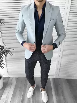 Tinuta barbati smart casual Pantaloni + Camasa + Sacou 10085 imagine