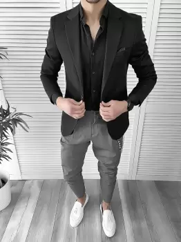 Tinuta barbati smart casual Pantaloni + Camasa + Sacou 10096 imagine