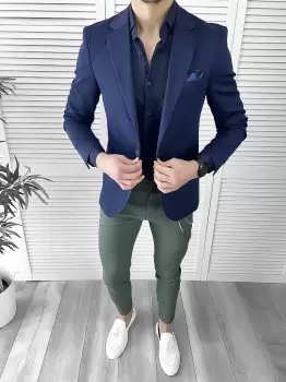 Tinuta barbati smart casual Pantaloni + Camasa + Sacou 10102 imagine