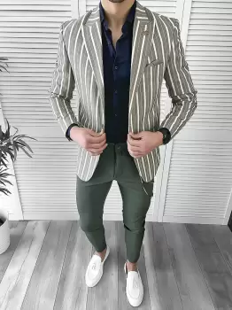 Tinuta barbati smart casual Pantaloni + Camasa + Sacou 10109 imagine