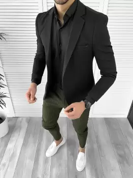 Tinuta barbati smart casual Pantaloni + Camasa + Sacou 10258 imagine