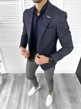 Tinuta barbati smart casual Pantaloni + Camasa + Sacou 10264 imagine