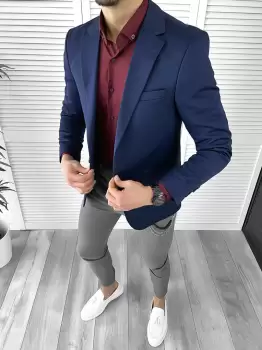 Tinuta barbati smart casual Pantaloni + Camasa + Sacou 10289 imagine